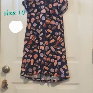 LuLaRoe Kids Dress with Donut Pattern